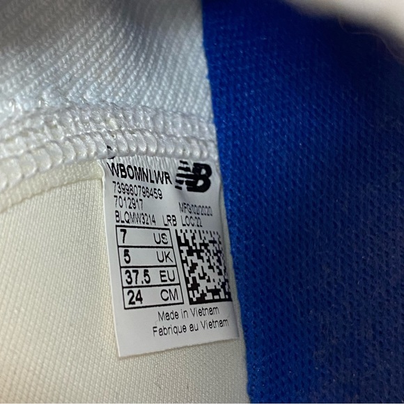 NEW BALANCE OMN1S Low White & Blue Sneakers Men’s Sz 7 - Picture 5 of 8